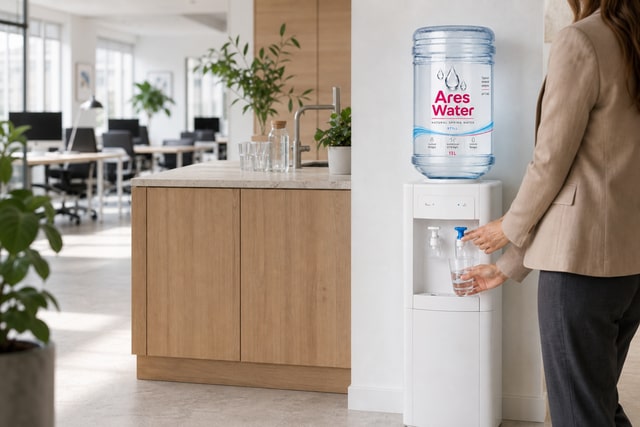 Ares Water in a bright contemporary workplace